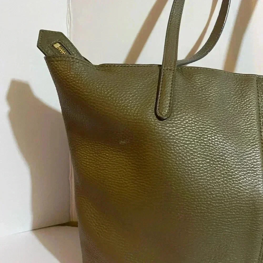 Rebecca Minkoff green leather tote handbag